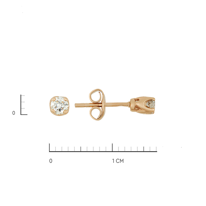 Серьги из золота 585 пробы c бриллиантами, Ц О007 0872 за 30240