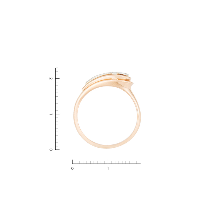 Кольцо из золота 585 пробы c 3 бриллиантами, Л 5703 4597 за 37520