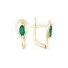Серьги из золота 585 пробы c изумрудами