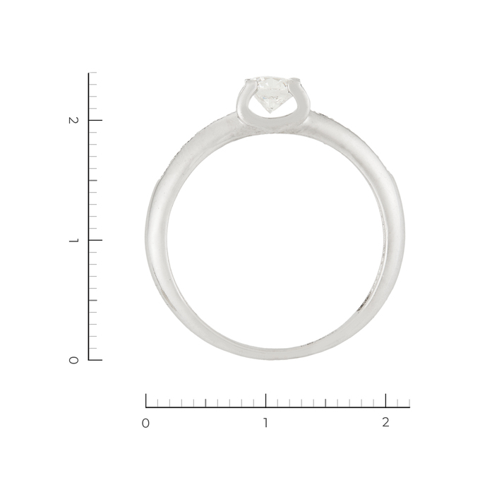 Кольцо из белого золота 585 пробы c 11 бриллиантами, Л 1115 6057 за 250950