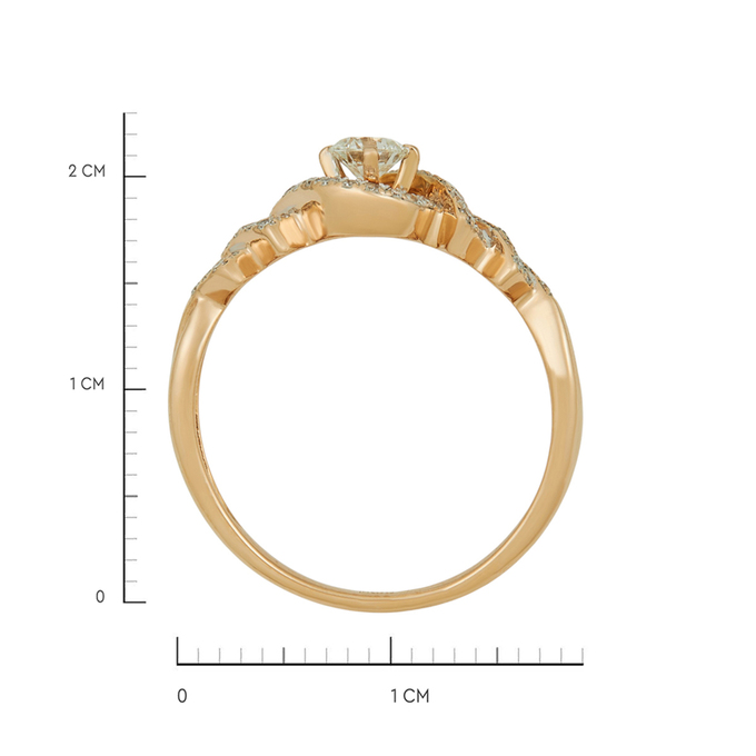 Кольцо из золота 585 пробы c бриллиантами, Л 7502 8846 за 54000