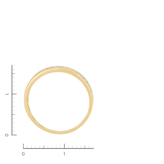 Кольцо из желтого золота 585 пробы c 21 бриллиантами, Л28093189 за 6000