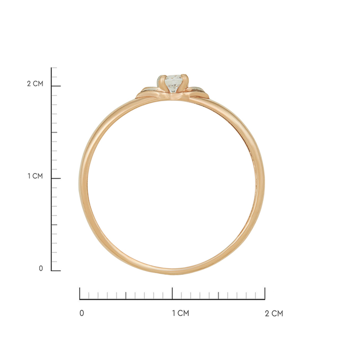 Кольцо из золота 375 пробы c фианитом, Л 1811 9951 за 7280