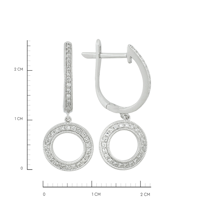 Серьги из золота 585 пробы c бриллиантами, Ц О007 2034 за 39200