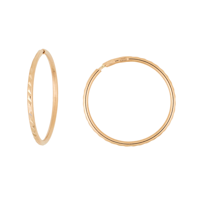 Серьги из красного золота 585 пробы