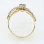 Кольцо из комбинированного золота 585 пробы c 27 бриллиантами Л24128164 фото 3