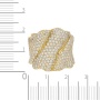 Кольцо из желтого золота 750 пробы c 307 бриллиантами 093240 фото 4