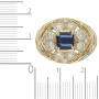 Кольцо из желтого золота 585 пробы c 30 бриллиантами и 1 сапфиром 101511 фото 4