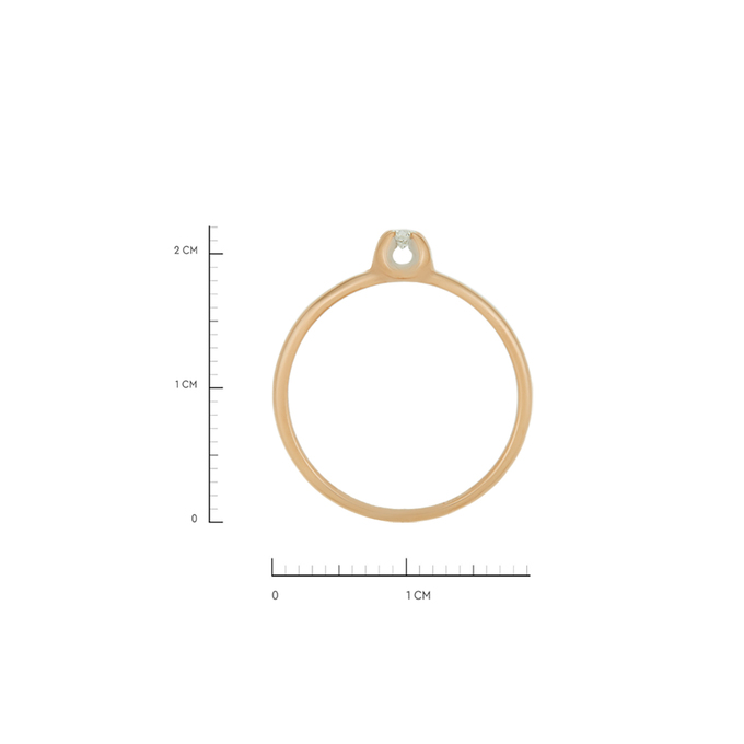 Кольцо из золота 585 пробы c бриллиантом, Л 5406 1450 за 16720