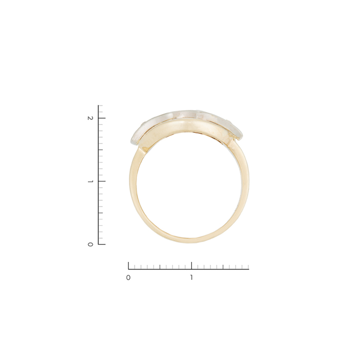 Кольцо из золота 585 пробы c 6 бриллиантами, Л 5804 6570 за 55600