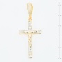 Крестик из комбинированного золота 585 пробы c эмалями Л16144349 фото 2