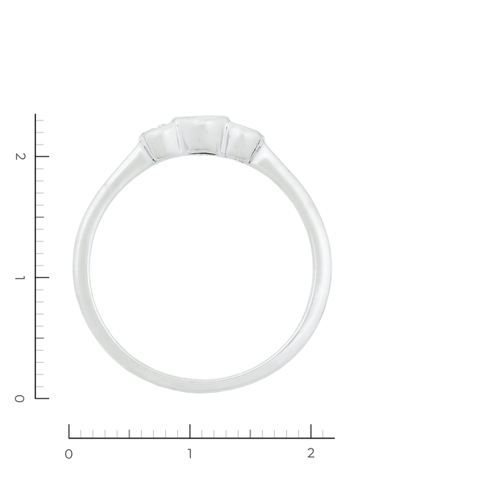 Кольцо из белого золота 585 пробы c 21 бриллиантами, Л 6002 1753 за 18000