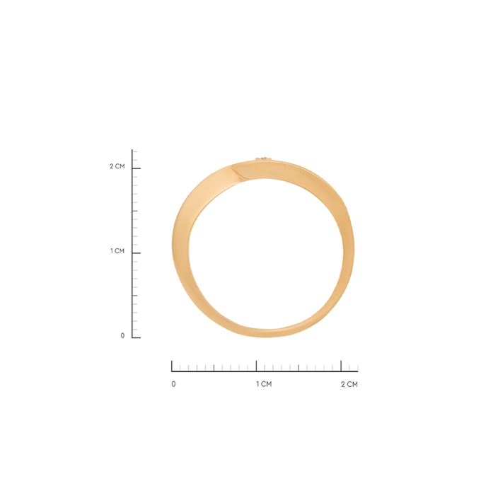 Кольцо из золота 585 пробы c бриллиантом, Л 2304 6845 за 46200