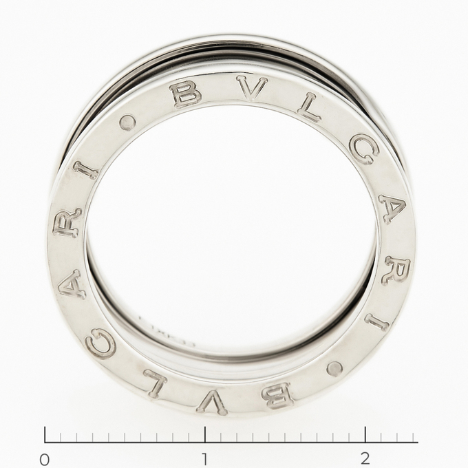 Кольцо золото, 750, 3 к.,10 гр. (чистый вес 10 гр.) со следами износа,  Bulgari B Zero 1 Three Row Band Ring
