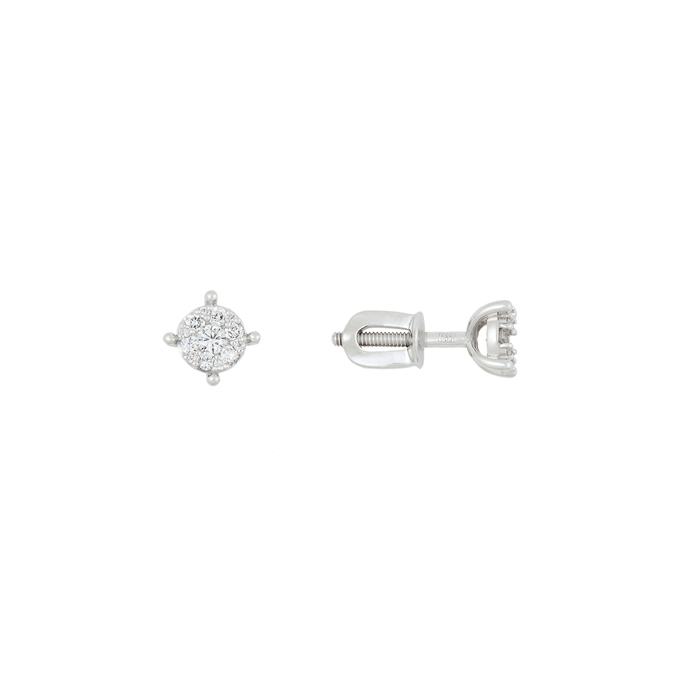 Серьги из золота 585 пробы c бриллиантами, Л 5207 7767 за 33500