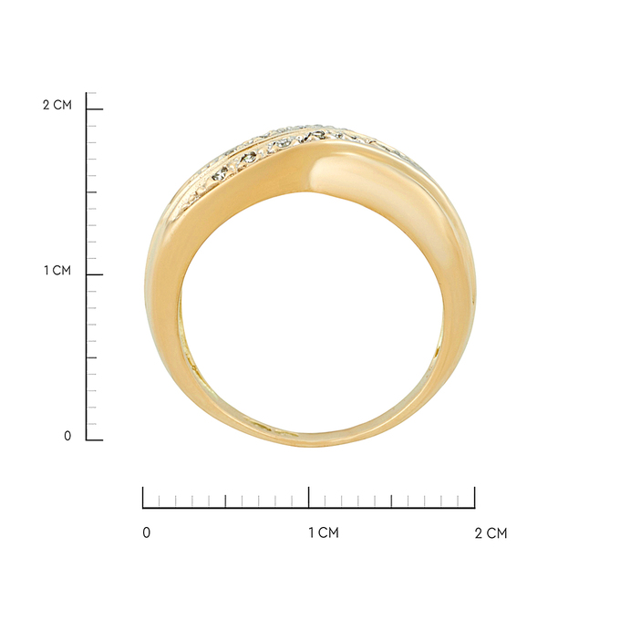Кольцо из золота 585 пробы c бриллиантами