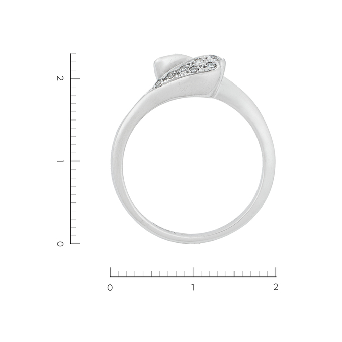 Кольцо из белого золота 585 пробы c 14 бриллиантами, Л 6101 6924 за 23100