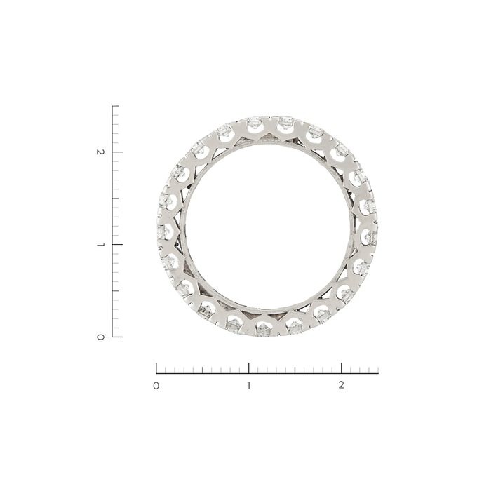 Кольцо из белого золота 750 пробы c 21 бриллиантами, Л 2809 5408 за 139000