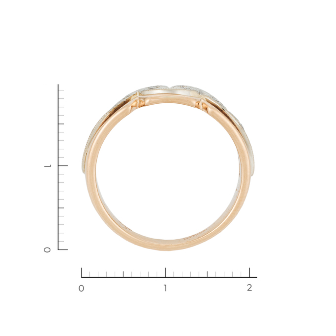 Кольцо из золота 585 пробы c 6 бриллиантами, Л 5703 4207 за 39920