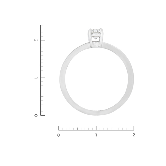 Кольцо из белого золота 585 пробы c 1 бриллиантом, Л05143829 за 91600