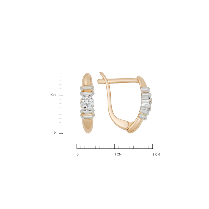 Серьги из золота 585 пробы c бриллиантами, К 0000 5195 за 34400