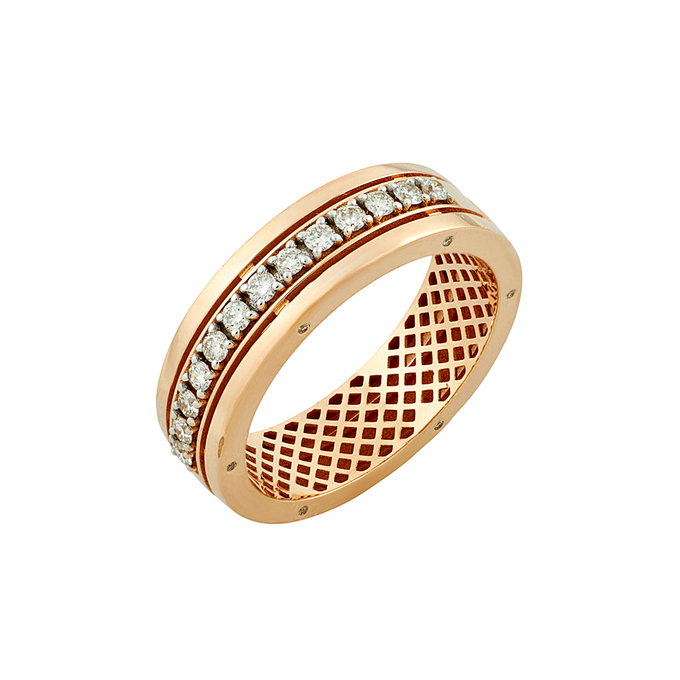 Кольцо из золота 585 пробы c бриллиантами