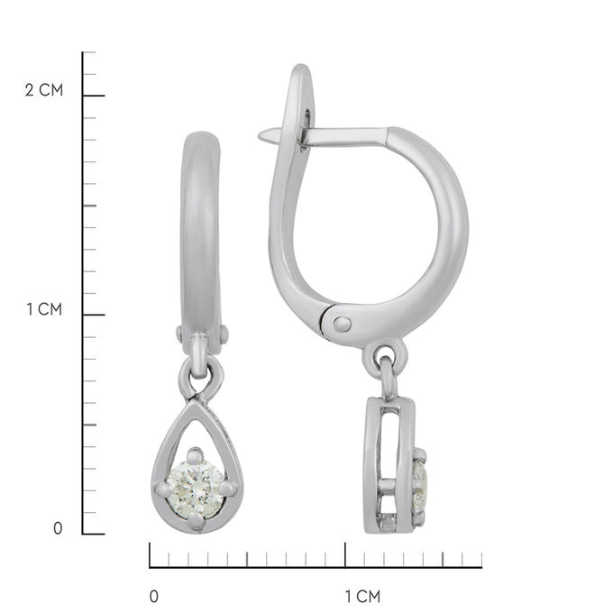 Серьги из золота 585 пробы c бриллиантами, Ц О007 0873 за 51040