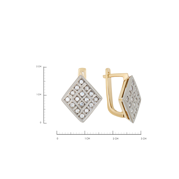 Серьги из золота 750 пробы c бриллиантами, К 0000 4219 за 99200