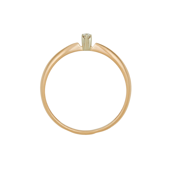 Кольцо из золота 585 пробы c бриллиантом, Л 0406 6777 за 15920