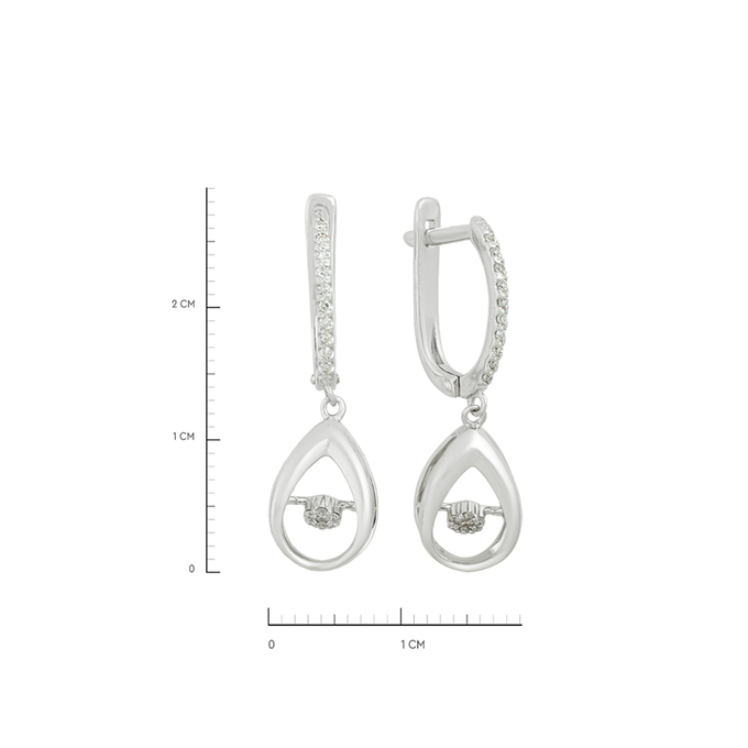 Серьги из золота 585 пробы c бриллиантами, К 0000 5427 за 49400