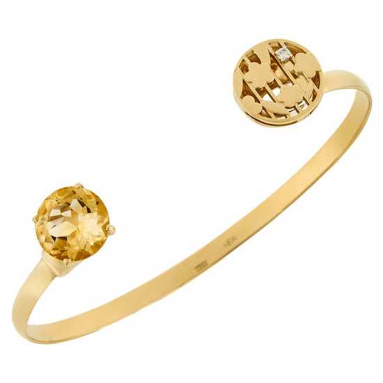 Женские золотые браслеты с камнями