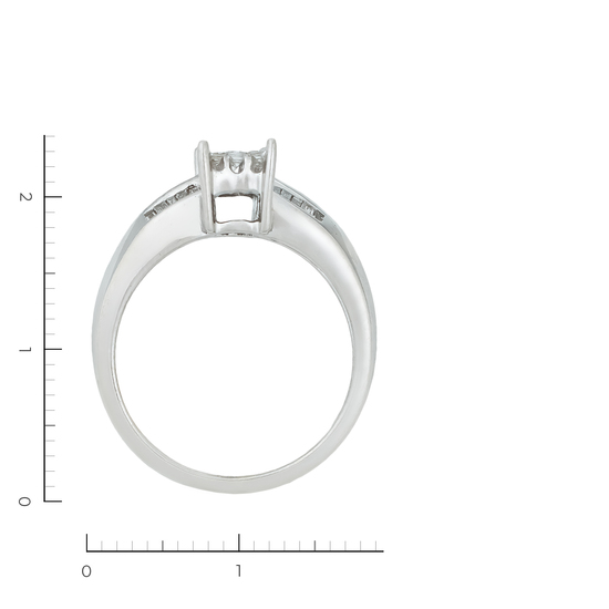 Кольцо из белого золота 750 пробы c 38 бриллиантами, Л05142851 за 69500