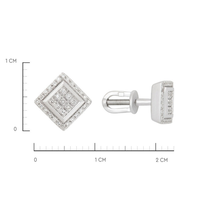 Серьги из золота 585 пробы c бриллиантами, Ц О007 3066 за 32000