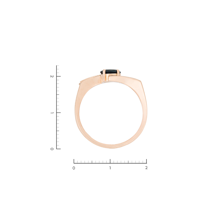 Кольцо из золота 585 пробы c 1 сапфиром и 3 бриллиантами, Л 3014 0240 за 30800