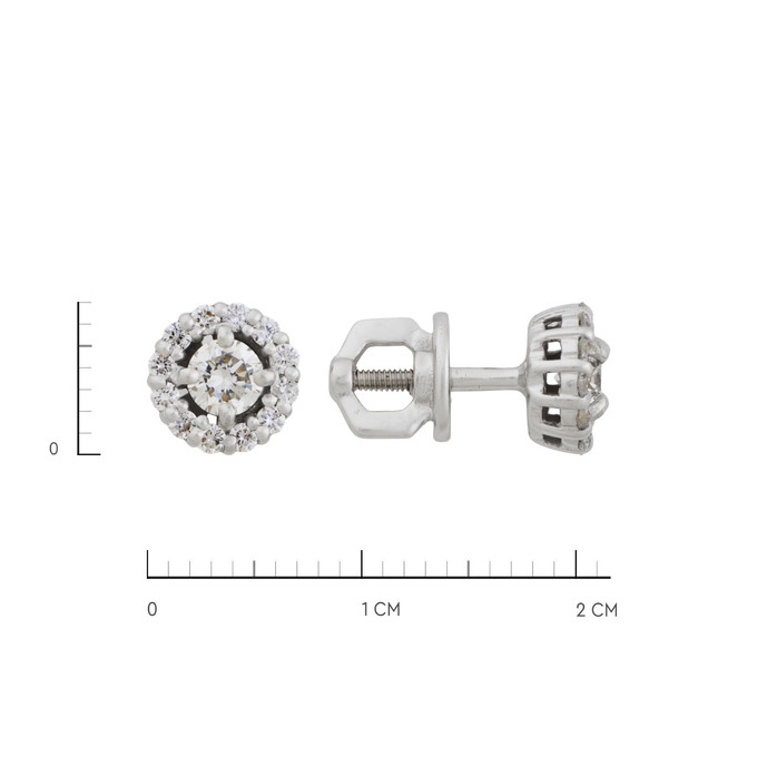Серьги из золота 585 пробы с бриллиантами, Л 2813 0937 за 58000