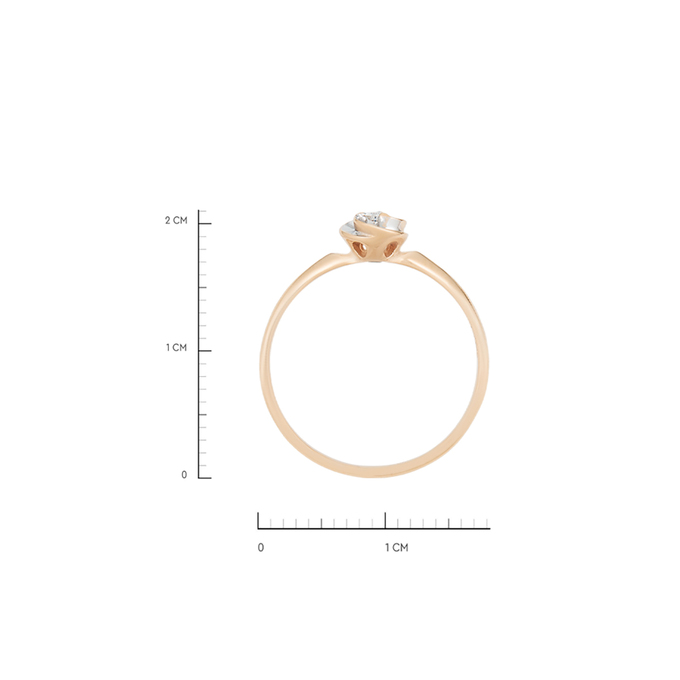 Кольцо из золота 585 пробы c бриллиантом, Л 6201 9150 за 13520