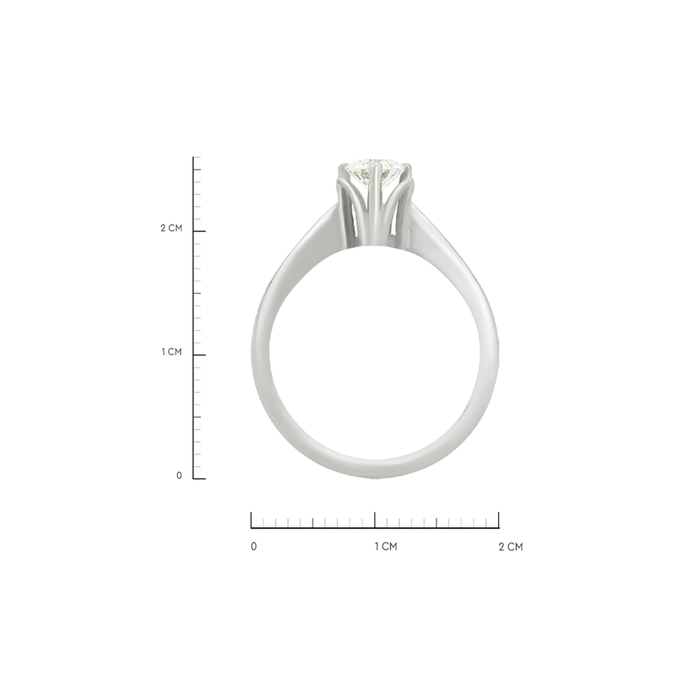 Кольцо из золота 750 пробы c бриллиантом, Л 0907 6209 за 168720