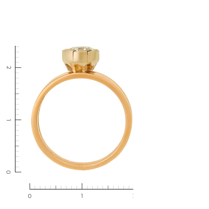 Кольцо из золота 585 пробы c 1 бриллиантом