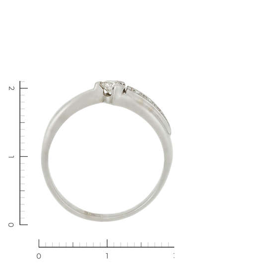 Кольцо из белого золота 750 пробы c 4 бриллиантами, Л33089183 за 31920