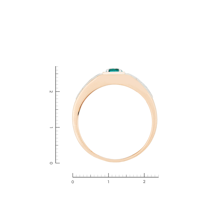 Кольцо из золота 585 пробы c 1 камнем синтетическим, Л 3605 8674 за 34640