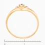 Кольцо из комбинированного золота 585 пробы c 1 бриллиантом Л54048429 фото 4