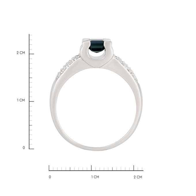 Кольцо из золота 750 пробы c сапфиром и бриллиантами, Л 2912 6281 за 80000
