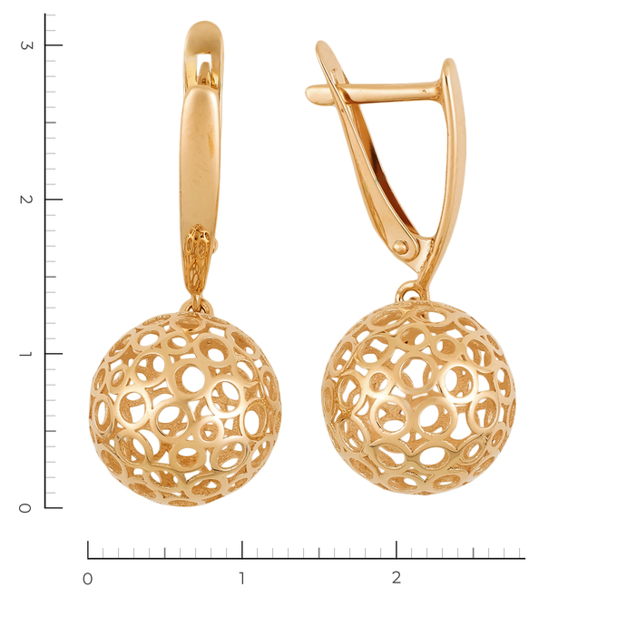 Серьги из золота 585 пробы