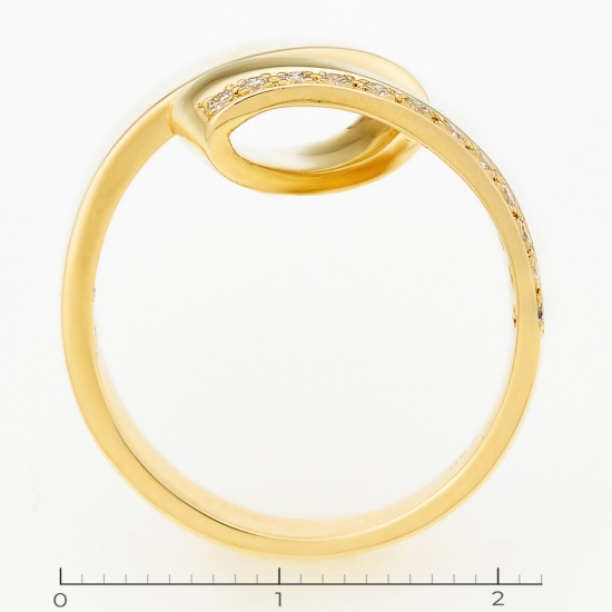 Кольцо из желтого золота 750 пробы c 12 бриллиантами, Л23152321 за 81000