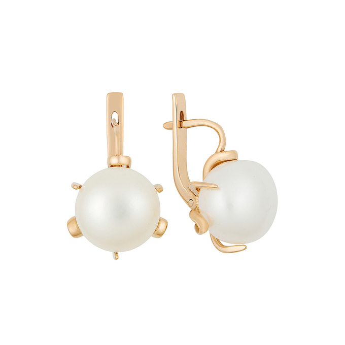 Серьги из золота 585 пробы c культивированным жемчугом, К 0000 5186 за 102300