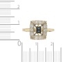 Кольцо из комбинированного золота 750 пробы c 10 бриллиантами и 1 сапфиром Л19087096 фото 3