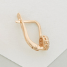 Серьги из красного золота 585 пробы c фианитами