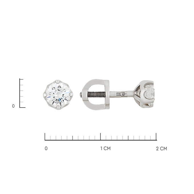 Серьги из золота 585 пробы c Бриллиант, К 0000 4388 за 145000