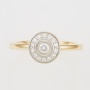 Кольцо из комбинированного золота 585 пробы c 15 бриллиантами 118470 фото 2