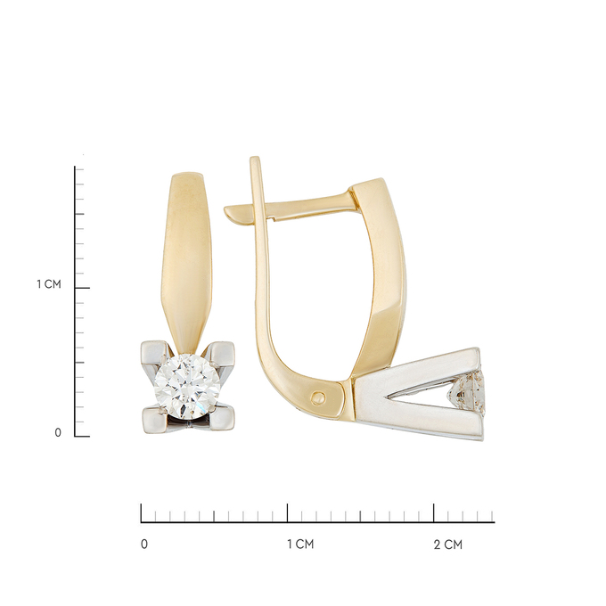 Серьги из золота 585 пробы c бриллиантами, К 0000 5317 за 92900
